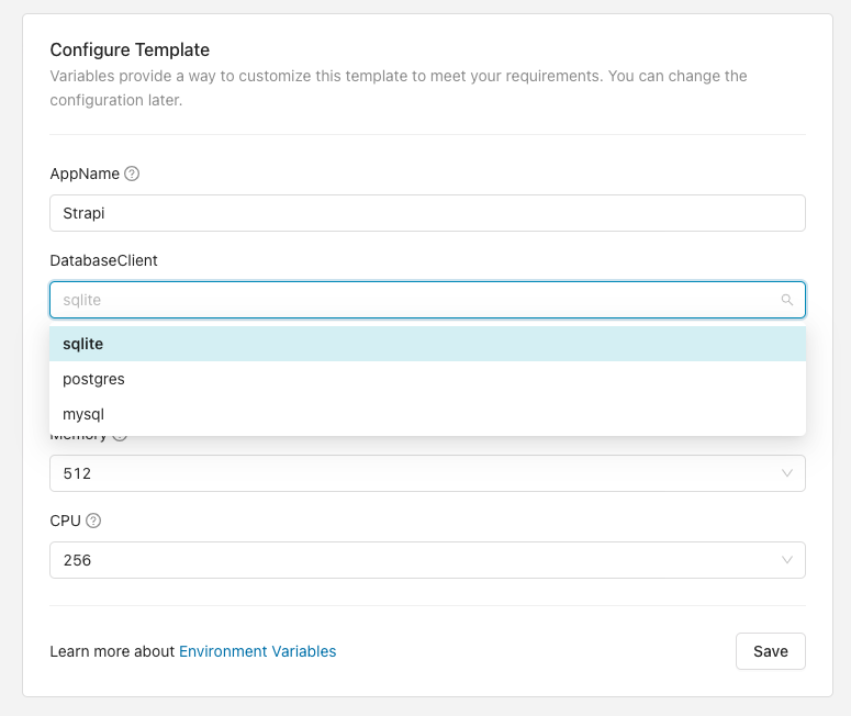 Configure Strapi serverless template Configuring the Strapi Serverless template in Microtica