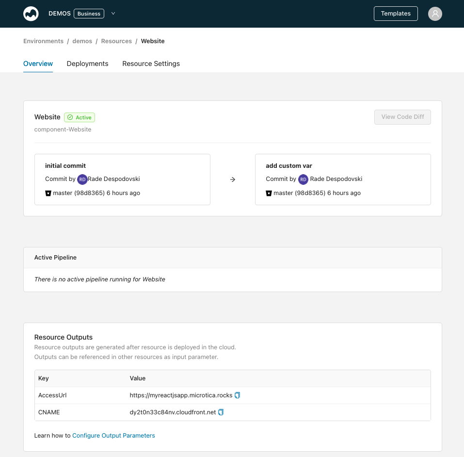 Microtica Deployment Overview Deployment overview for the SPA on CloudFront template in Microtica