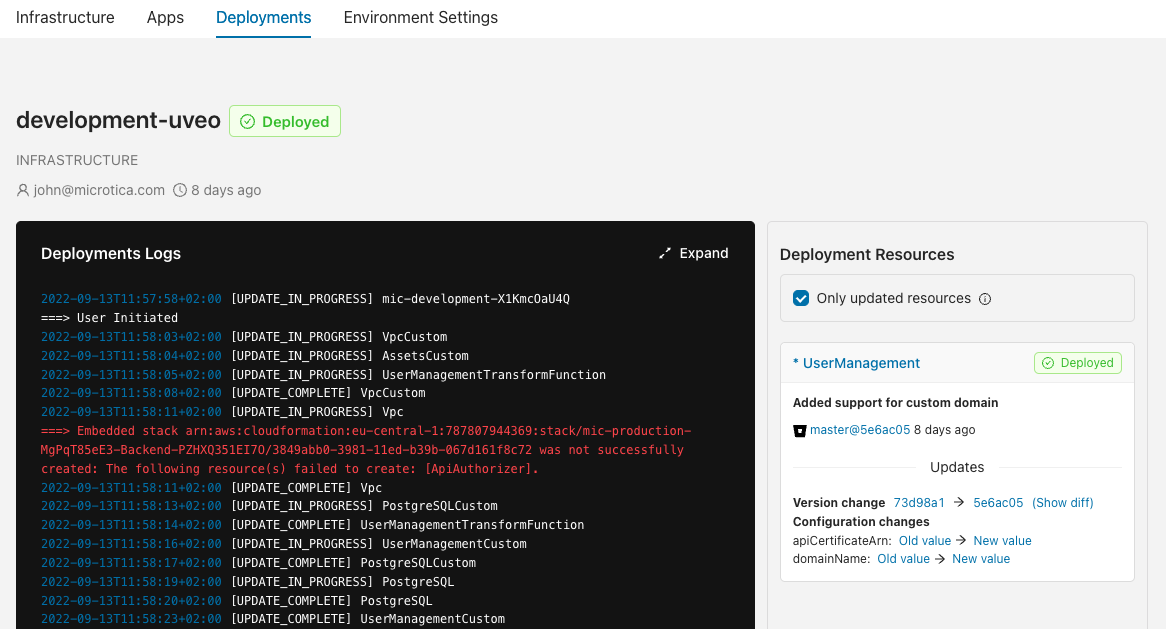 Analyse logs in Microtica