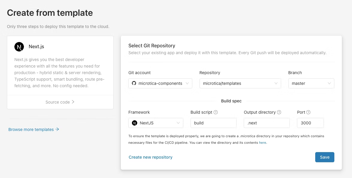 Framework detection in Microtica