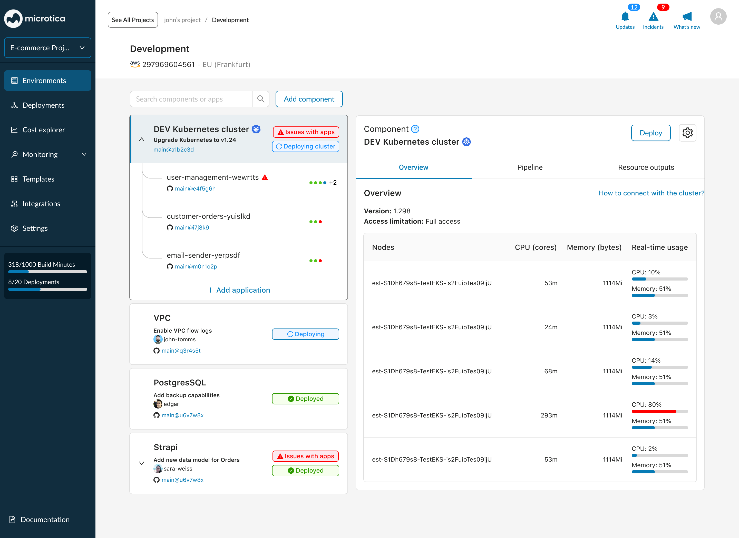 microtica environment overview